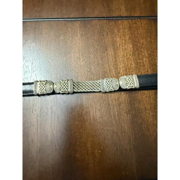 ?RARE VTG Brighton Artist Belt Braided Brown Black Multi Reverse Western 30 Y2K main image 7